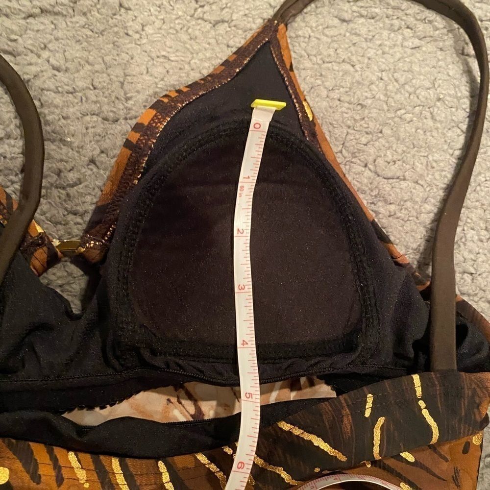 Beach Native Brown/Black Printed Tankini Sz 8 - Picture 5 of 13